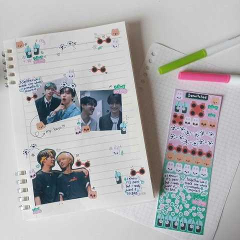 Cartela de adesivos Want so bad