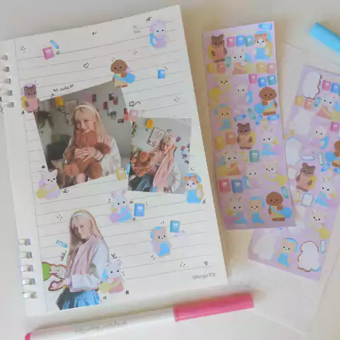 Cartela de adesivos Sylvanians escolinha