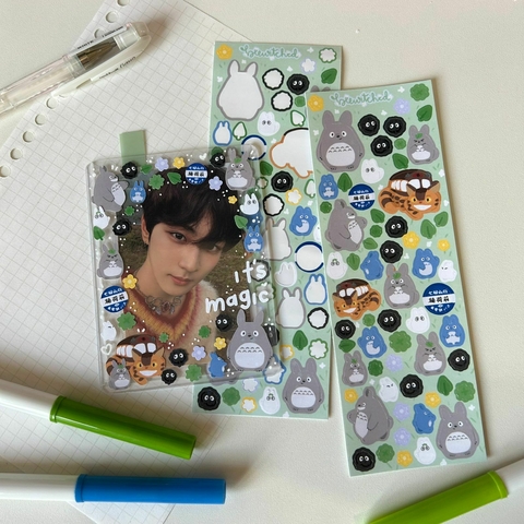 Cartela de adesivos meu vizinho Totoro