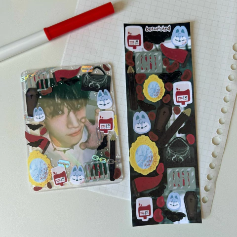 Cartela de adesivos Railway BangChan