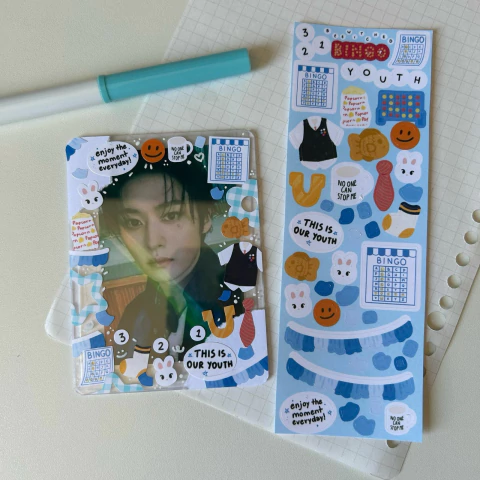 Cartela de adesivos Youth Lee Know