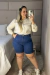 Bermuda Feminina Jeans com Elastano Plus Size - comprar online