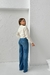 Calça Feminina Jeans Wide Leg Betina com Elastano - Lei Atual