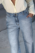 Calça Wide Leg Jeans com Elastano Ella