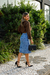 Saia Feminina Midi Jeans Claro Samara - comprar online