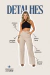 Calça Wide Leg Sarja Elastano Livia Caqui - comprar online