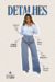 Calça Feminina Wide Leg Sarja Elastano Livia Cinza - comprar online