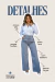 Calça Feminina Wide Leg Sarja Elastano Livia Cinza - Lei Atual® - Moda Feminina e Atemporal