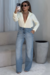 Calça Wide Leg Jeans com Elastano Ella - loja online