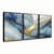 Quadro Decorativo Kit 3 Telas, Abstrato Textura Blue