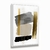 Quadro Decorativo Abstrato Dourado e Cinza - Visual Quadros