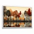 Quadro Decorativo Natureza Pintura de Árvores e Lago - Visual Quadros