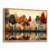 Imagem do Quadro Decorativo Natureza Pintura de Árvores e Lago