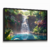 Quadro Decorativo Cachoeira e Floral - Visual Quadros