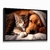Quadro Decorativo Cão e Gato Dormindo Juntos - loja online