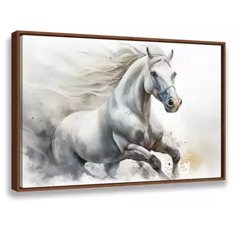 Quadro Decorativo Cavalo Branco Imponente - comprar online