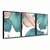Quadro Decorativo Kit 3 Telas Floral Azul e Rosa - loja online