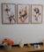 Quadro Decorativo Floral Triplo Dourado Stil - comprar online