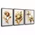 Imagem do Quadro Decorativo Floral Triplo Dourado Stil