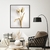Quadro Decorativo Flor Dourado & Branco