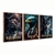 Quadro Decorativo Kit 3 Telas, Disciplina, Foco e Execução - loja online