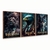 Quadro Decorativo Kit 3 Telas, Disciplina, Foco e Execução