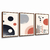 Quadro Decorativo Geométrico Triplo 644093071 - Visual Quadros