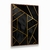 Quadro Decorativo Abstrato Linhas Douradas e Preto - comprar online