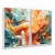 Quadro Decorativo Kit 2 Quadros Abstrato Ondas 3D - Visual Quadros