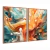 Imagem do Quadro Decorativo Kit 2 Quadros Abstrato Ondas 3D