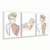Quadro Decorativo Kit 3 Telas, Silhueta Mulheres - Visual Quadros