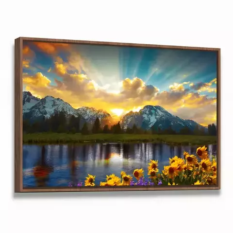 Quadro Decorativo Natureza e Por do Sol - comprar online