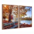 Quadro Decorativo Kit 2 Quadros Por do Sol na Lagoa