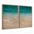 Imagem do Quadro Decorativo Kit 2 Quadros Praia Água Verde