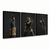 Quadro Decorativo Kit 3 Telas, Mãos Preto & Dourado - loja online