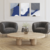 Quadro Decorativo Kit 3 Telas, Abstrato Textura Blue and Gray