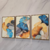 Quadro Decorativo Kit 3 Telas, Flores Azul e Dourado - comprar online