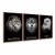 Quadro Decorativo Kit 3 Telas, Disciplica, Execução e Foco - comprar online