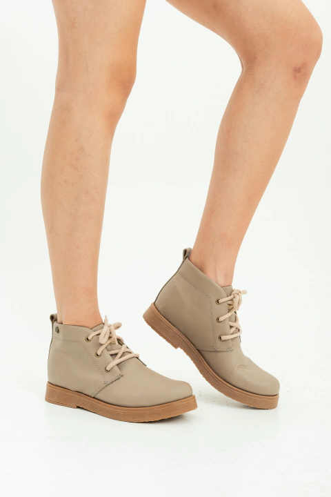 Botineta Mara Cuero Vison