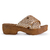 Zuecos Galapagos Cuero Oro - comprar online