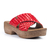 Zuecos Galapagos Cuero Rojo