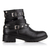 Borcego Geraldina Cuero Negro - comprar online
