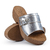 Sandalias Griega Cuero Plata - tienda online