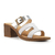 Sandalia Jessie Cuero Blanco Plata - comprar online