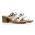 Imagen de Sandalia Jessie Cuero Blanco Plata