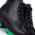 Borcegos Melania Cuero Negro Verde - tienda online