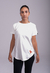 Camiseta Longline Offwhite - Estampa Laranja - comprar online