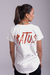 Camiseta Longline Offwhite - Estampa Laranja - Iratus Clothes