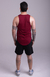 Camisa Regata Vinho - Estampa Creme - loja online
