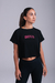 Cropped Oversized Preto - Estampa Rosa na internet